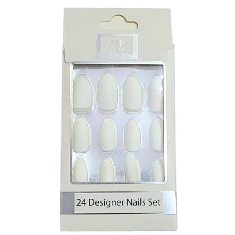 Artificial Acrylic Nails Shade White (Pack of 24)