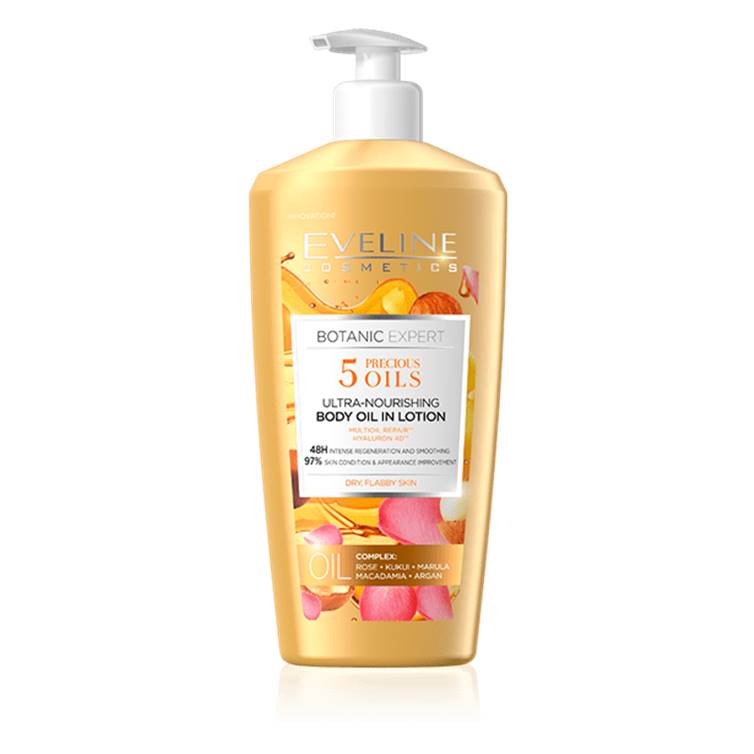 Eveline 5 Precious Oils Ultra Nourishing Body Oil in Lotion 350ml