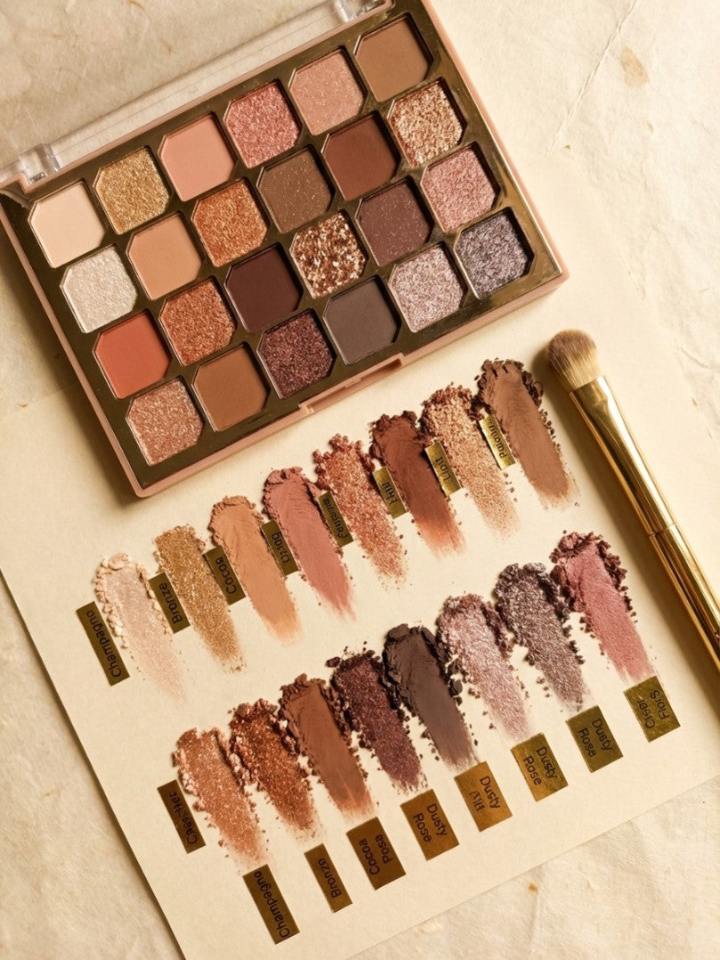 Hudamoji Matte Glitter Shimmer 24 Color Eyeshadow Palette