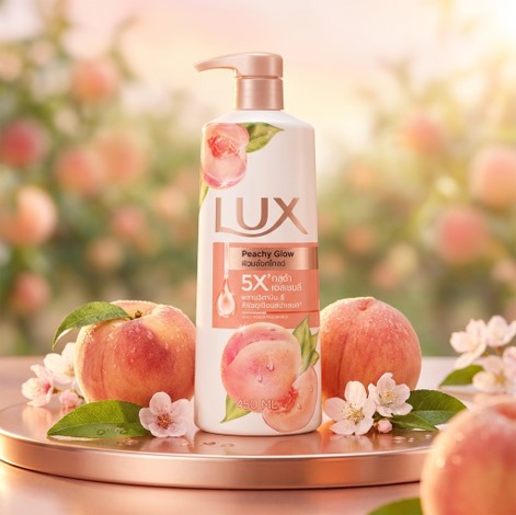 Lux Body Peachy Glow 450ml (Imported)
