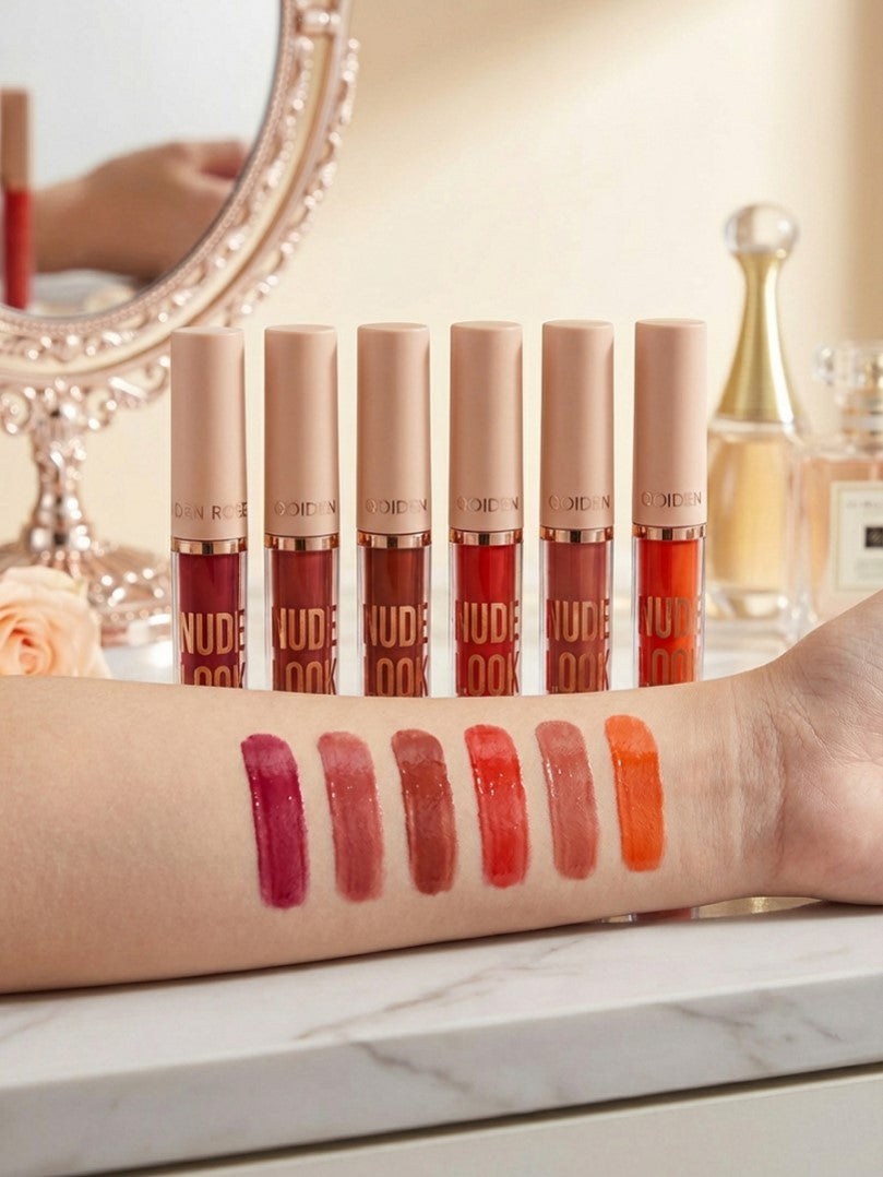 Matte Lip Gloss Liquid Lipstick (Pack of 6) Shade B