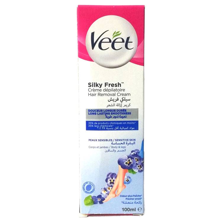 Veet Silky Fresh Hair Removal Cream for Sensitive Skin 100ml (Imported)