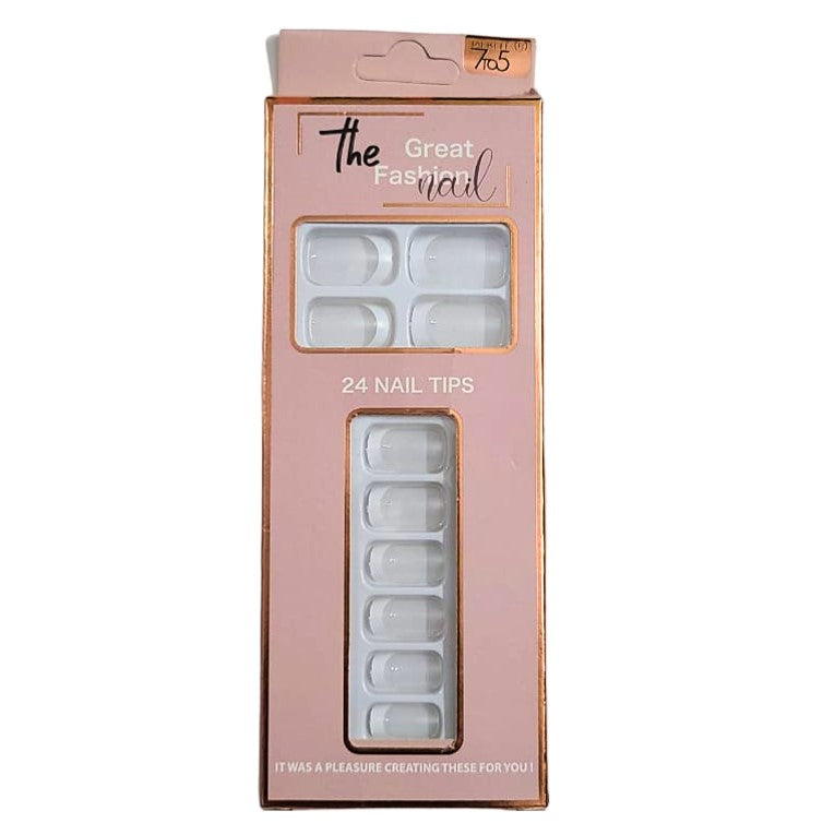 Acrylic French Nails Shade Transparent (Pack of 24)