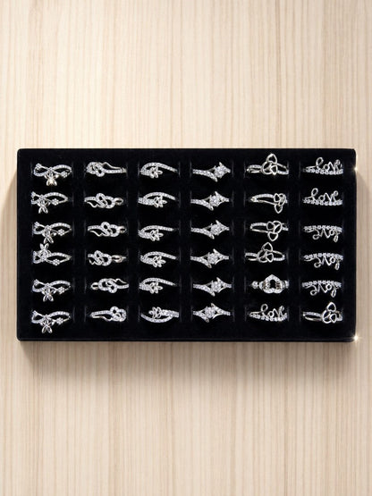 Adjustable Silver Rings for Women (Random Shapes)