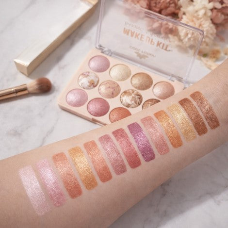 Baked Highlight & Blush Palette 12 Colors