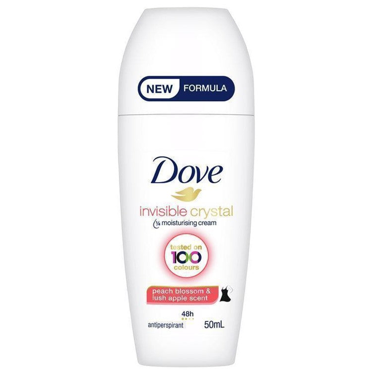 Dove Invisible Crystal Peach Blossom & Lush Apple Anti perspirant Roll On