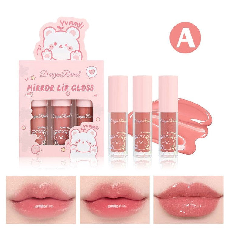 Dragon Ranee Yummy Mirror Lip Gloss Shade A (Pack of 3)