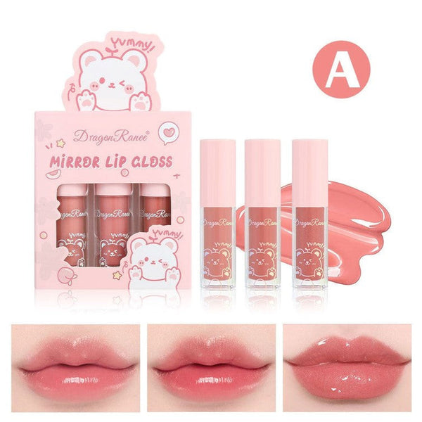 Dragon Ranee Yummy Mirror Lip Gloss Shade A (Pack of 3)
