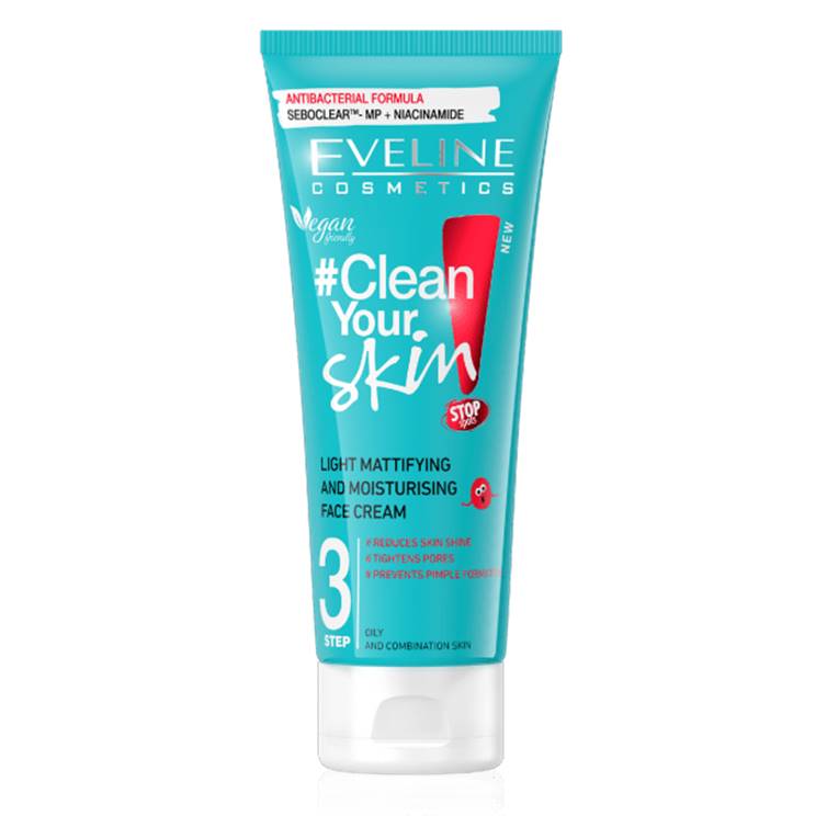 Eveline Clean Your Skin Light Mattifying & Moisturizing Face Cream 75ml