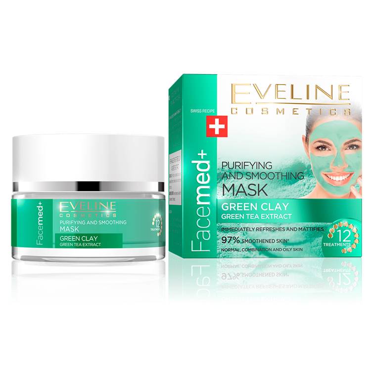 Eveline Facemed+ Purifying And Smoothing Clay Mask 50ml