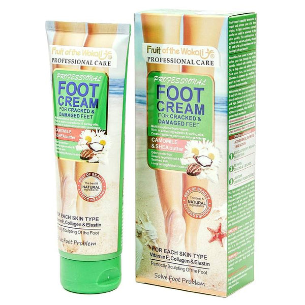 Fruit of Wokali Foot Cream for Cracked & Damaged Feet with Shea Butter 130ml