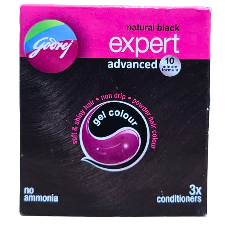 Godrej Expert Advanced Gel Colour Natural Black (Pack of 8)