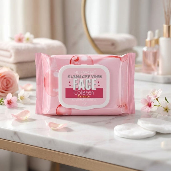 Hudamoji Makeup Remover Cleansing Wipes 30 Pieces