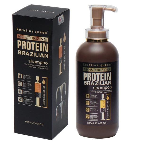 Keratin Queen Moisturizing Protein Brazilian Shampoo Silicon & Paraben Free 800ml